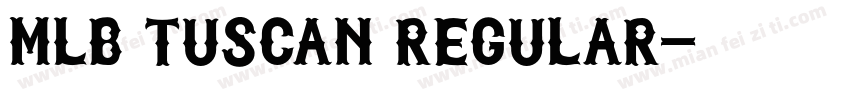 MLB Tuscan Regular字体转换